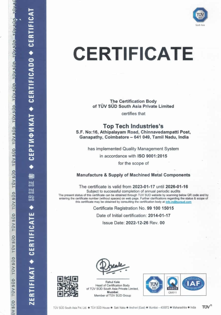 ISO 9001:2015 Certificate